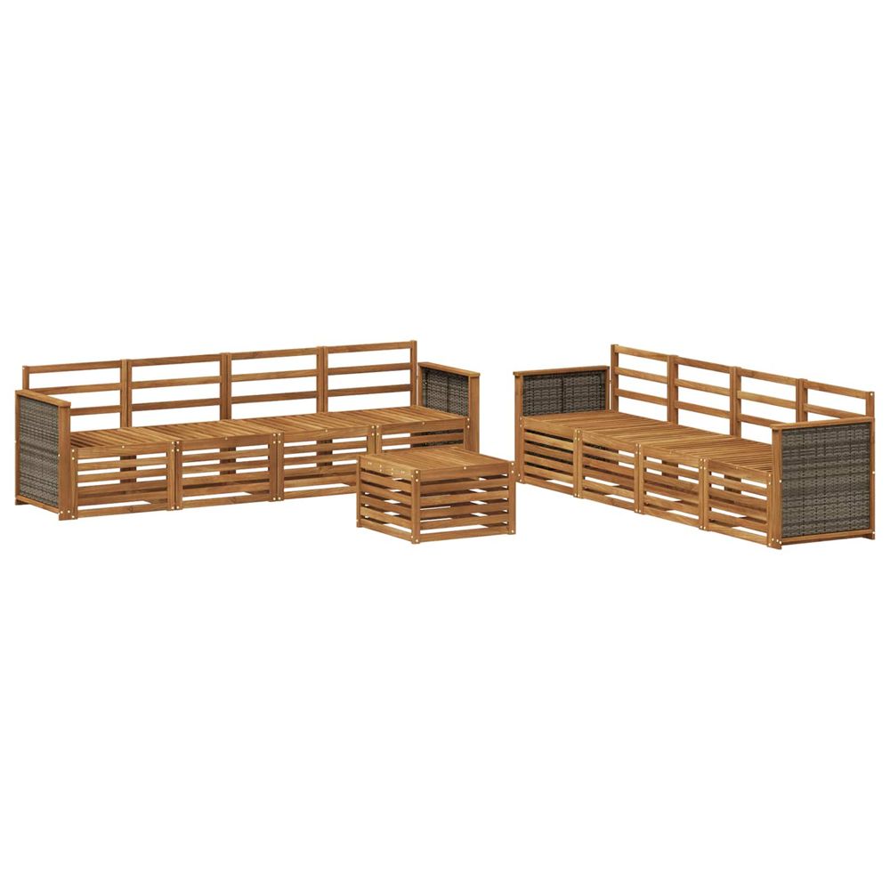 Ensemble de canapés d'extérieur 9 pc naturel