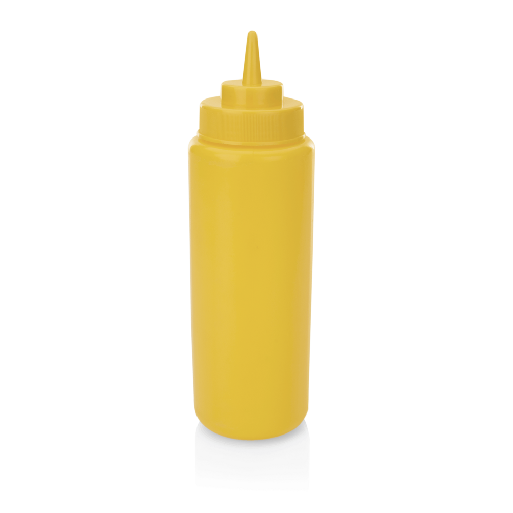 Distributeur à sauce en polyéthylène jaune h 260 mm ø 80 mm - lot de 6 - was germany