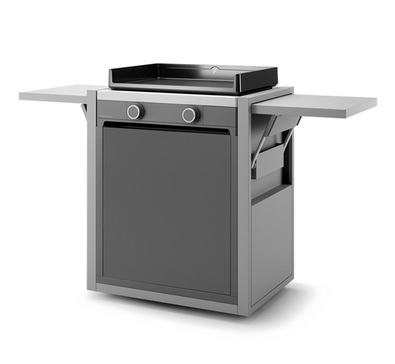 Chariot pour plancha gris - chmaf60