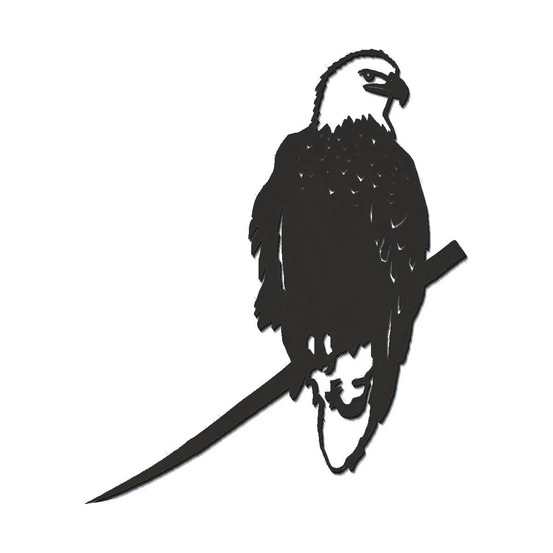 Oiseau sur pique aigle en acier corten