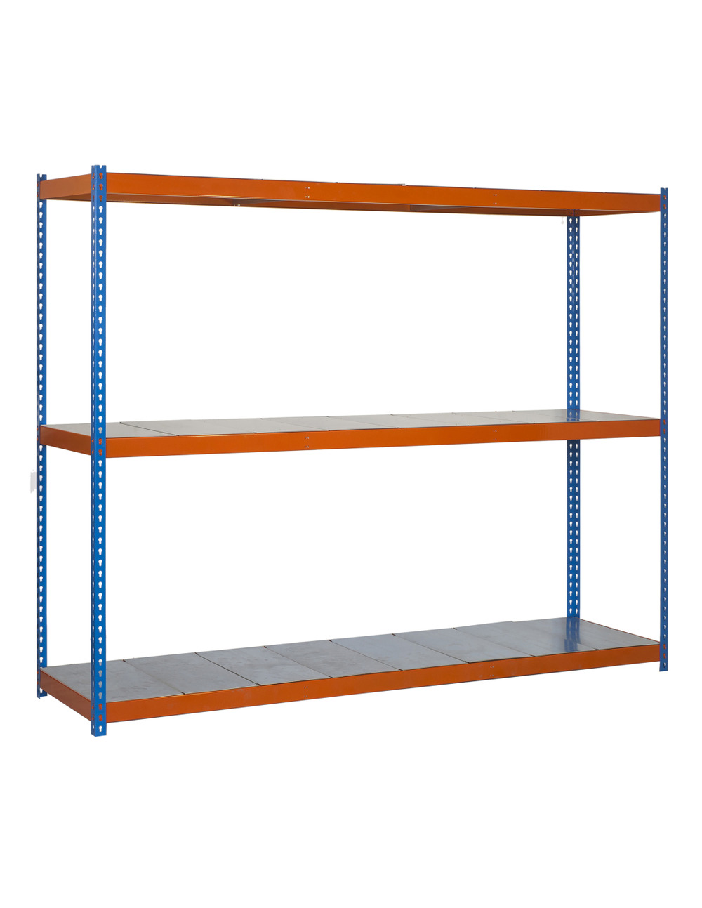 Etagère sans vis ecoforte 1504-3 metal bleu/orang/galva bleu/orange/galva 2000x1500x450 - simonrack