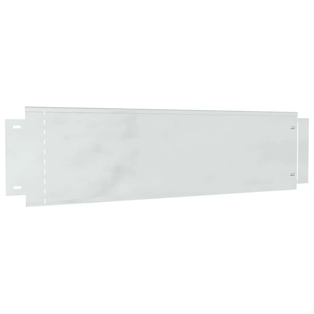 Bordures de pelouse 10 pcs argenté 100 x 25 x 0,07 cm