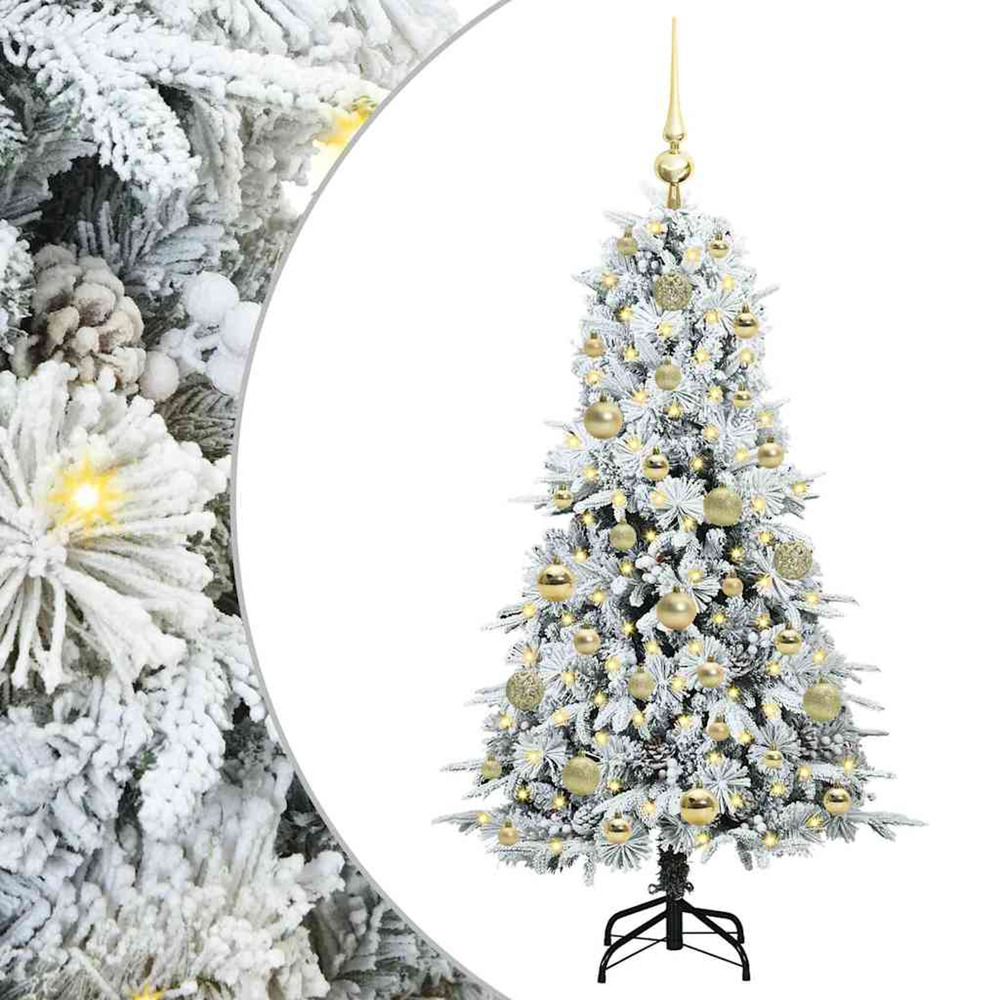 Sapin de noël artificiel à branches articulées blanc 120 cm