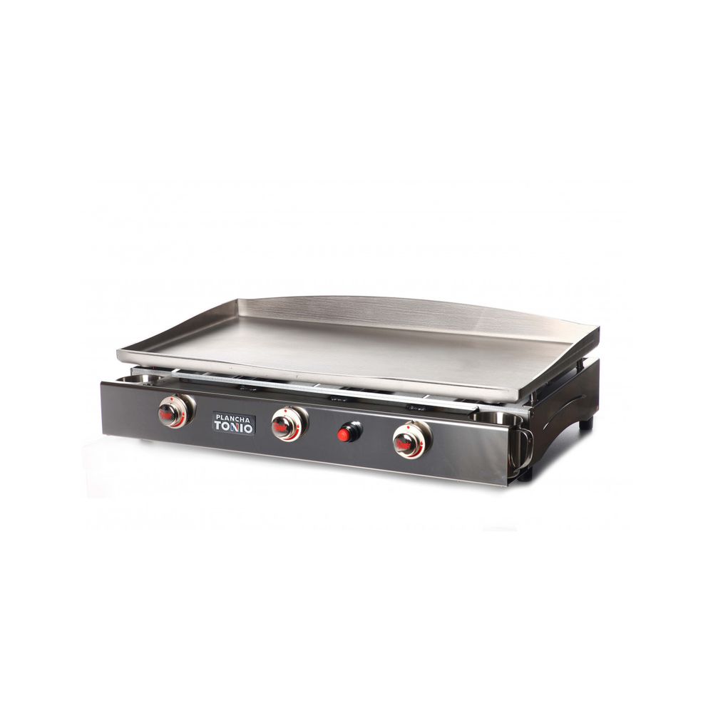 Plancha gaz 3 feux lagoa tout inox - plancha tonio
