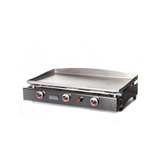 Plancha gaz 3 feux lagoa tout inox - plancha tonio