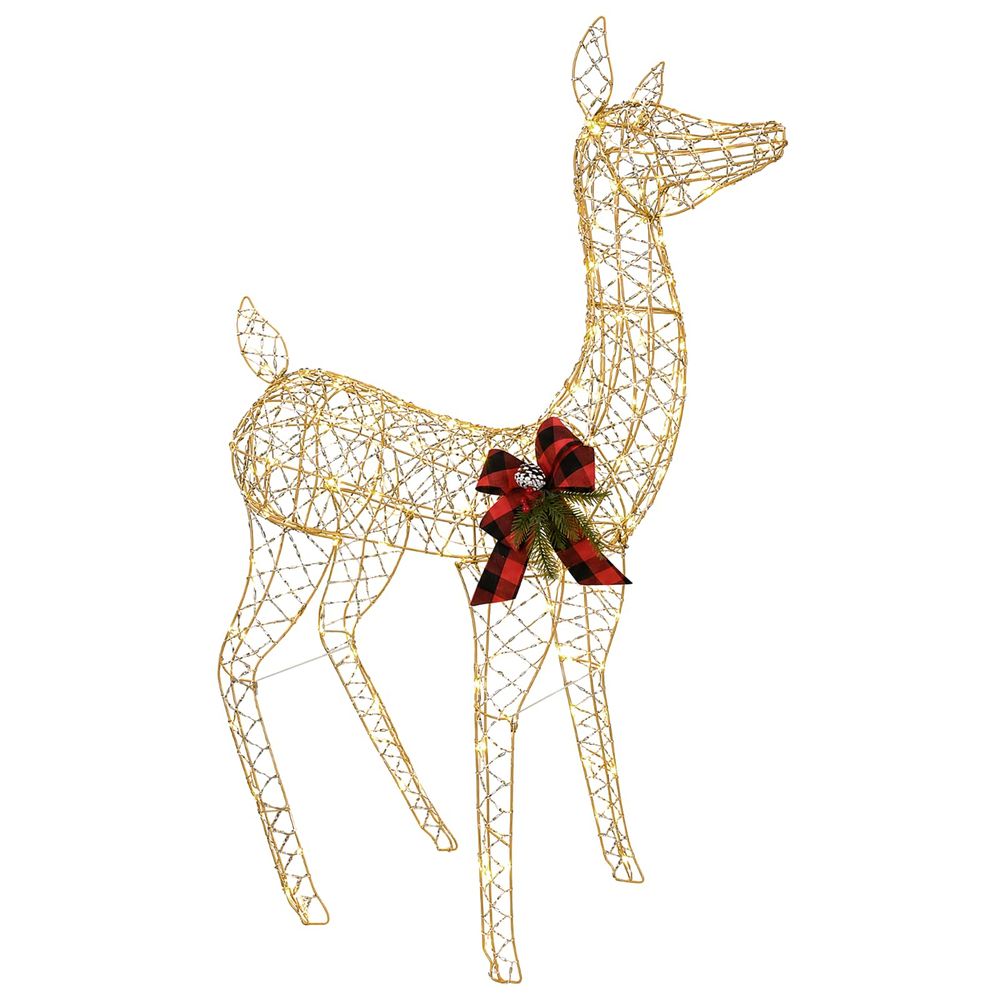 Renne de noël 3d loviisa 200 led blanc chaud 96 x 40 x 140 cm