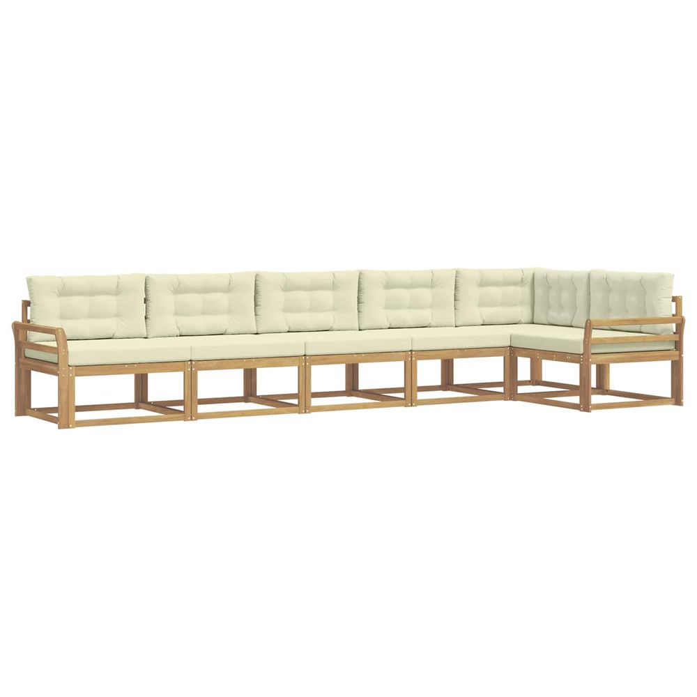 Ensemble de canapés d'extérieur 4 pc blanc et crème polyester