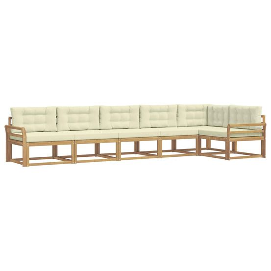 Ensemble de canapés d'extérieur 4 pc blanc et crème polyester
