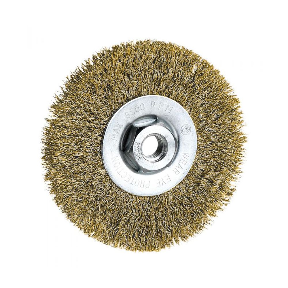 Cr-05 brosse métal laiton circul.ondul. 115 mm alyco 197650