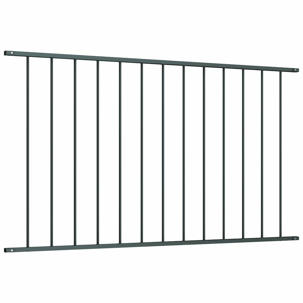 Panneau de clôture en acier thermolaqué 1,63 x 0,75 m anthracite