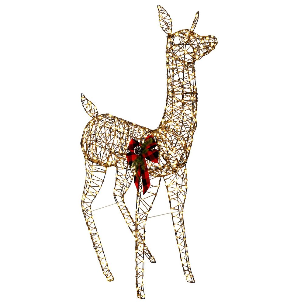 Renne de noël 3d loviisa 200 led blanc chaud 96 x 40 x 140 cm