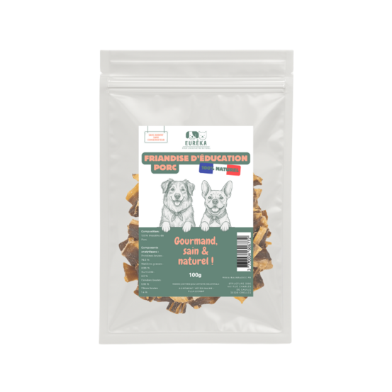 Friandises d'éducation au porc pour chien