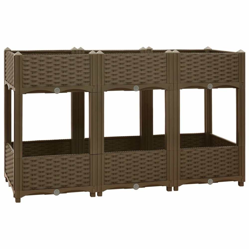 Jardinière lit surélevé plantes fleurs jardin 120 x 40 x 71 cm polypropylène