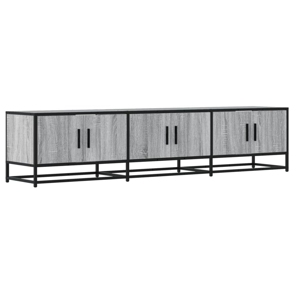 Meuble tv sonoma gris 180x35x41 cm bois d'ingénierie