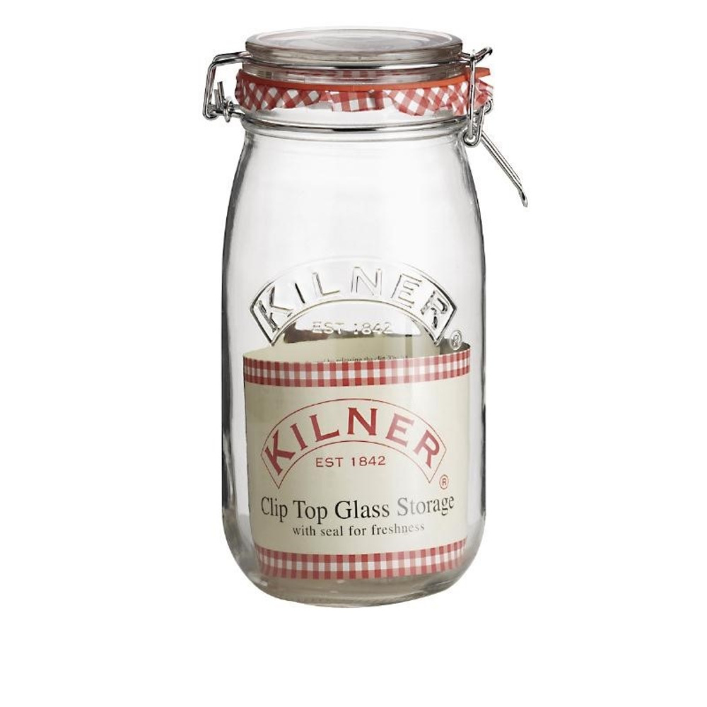 Bocal pour conserves en verre avec clip 2 l - kilner