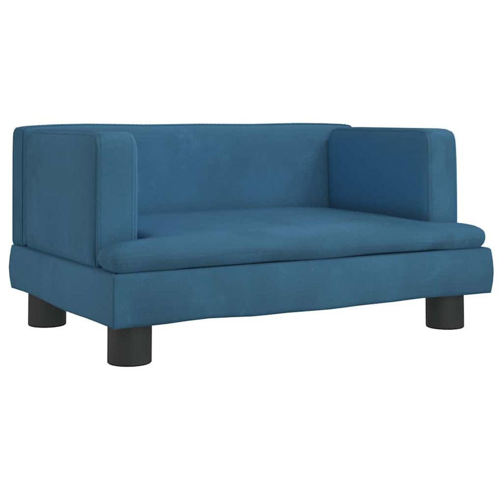 Lit pour chien bleu 60x40x30 cm velours