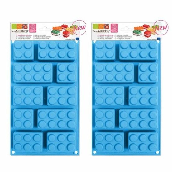 2 moules en silicone briques