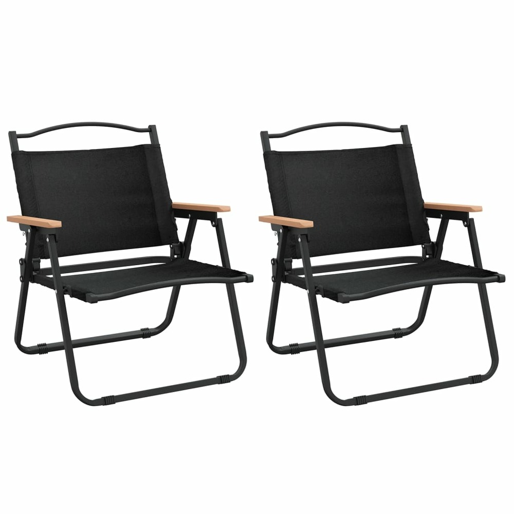 Chaises de camping lot de 2 noir 54x43x59 cm tissu oxford