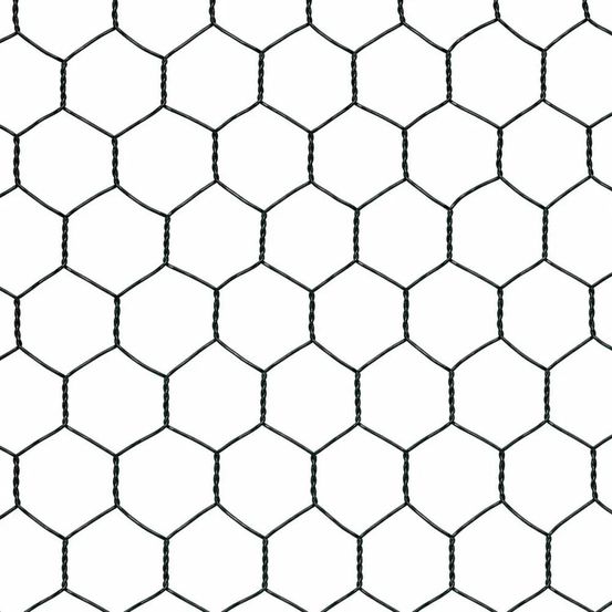 Grillage maille hexagonale 25mm plastifié vert hauteur de 0,5 m