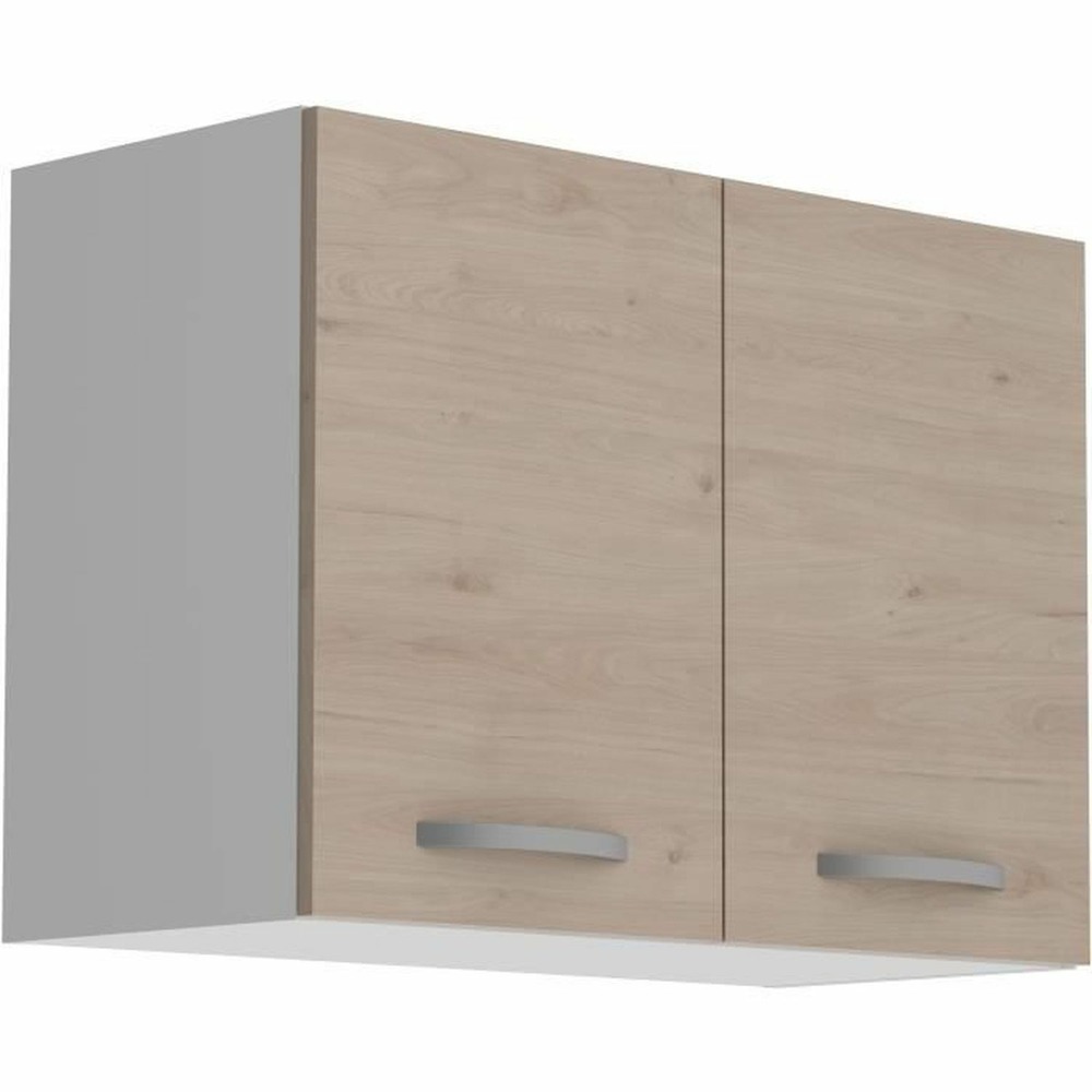 Meuble haut 2 portes - chêne jackson - 80 x 36 x hauteur 58 cm