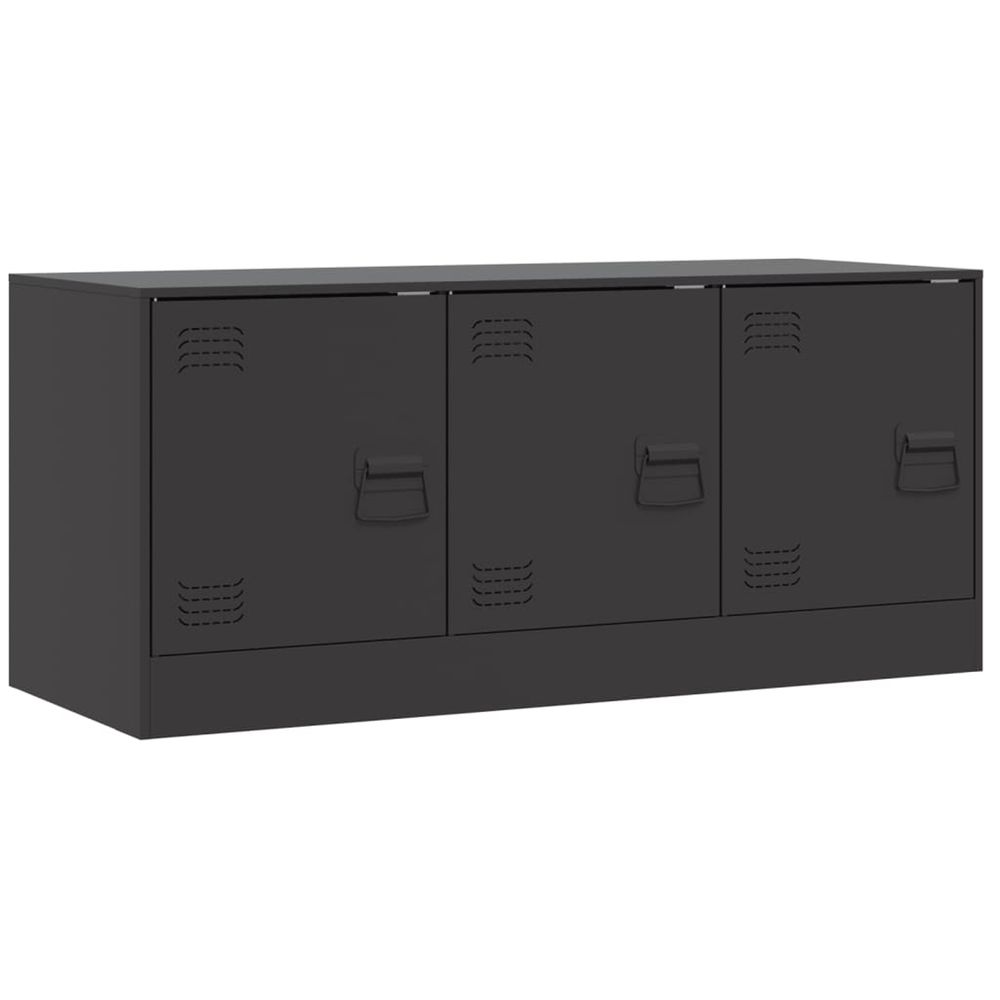 Meuble tv noir 99x39x44 cm acier