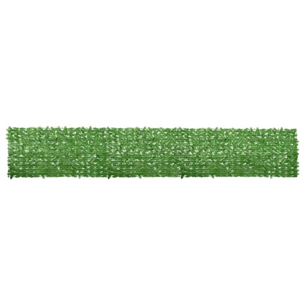 Écran de balcon avec feuilles vert 600x100 cm