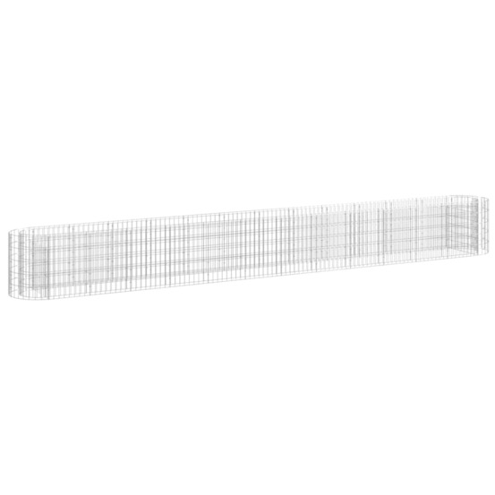 Lit surélevé à gabion fer galvanisé 470x50x50 cm