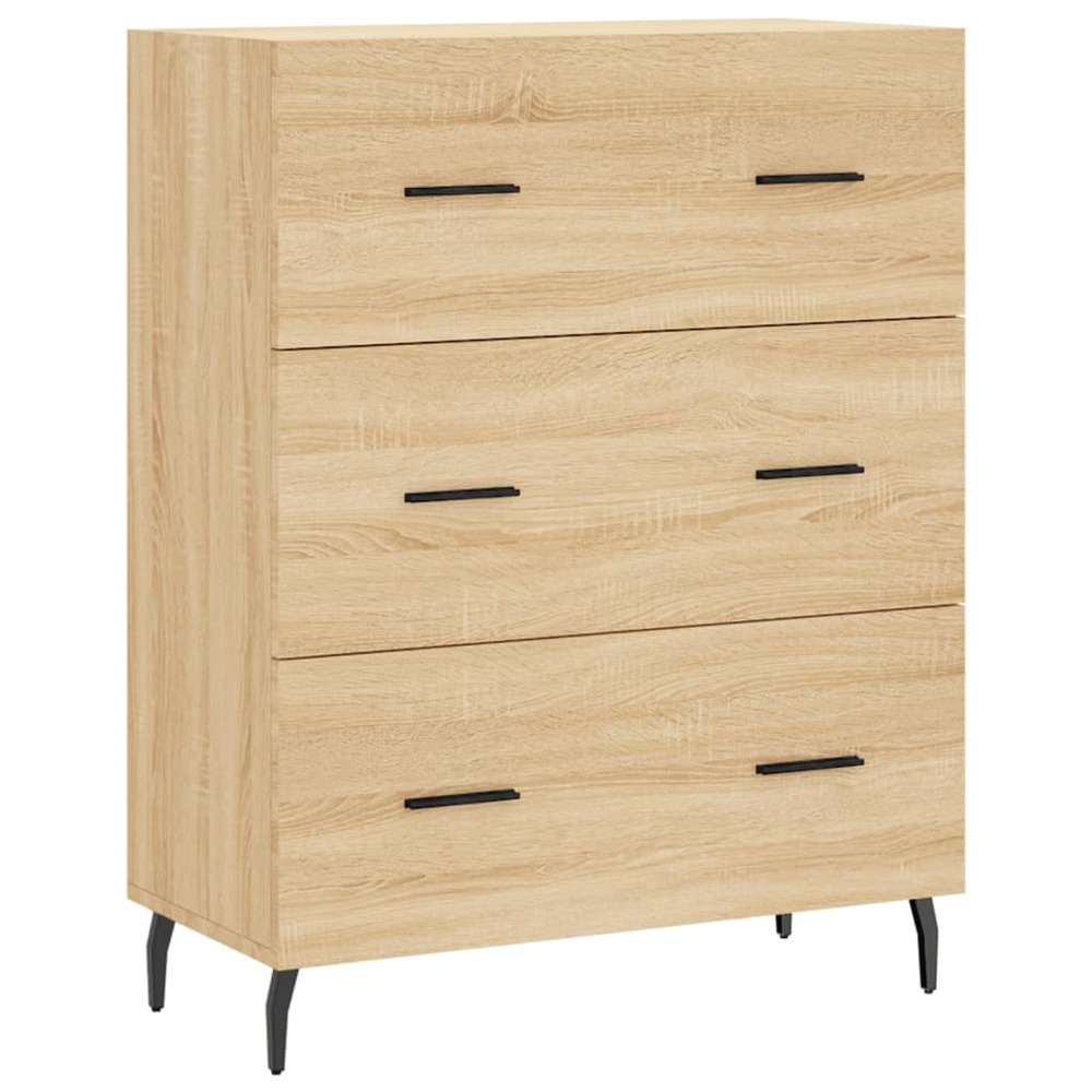 Buffet bahut commode armoire meuble de rangement organisateur cuisine salle de séjour salon sonoma 69,5 x 34 x 90 cm bois d'i