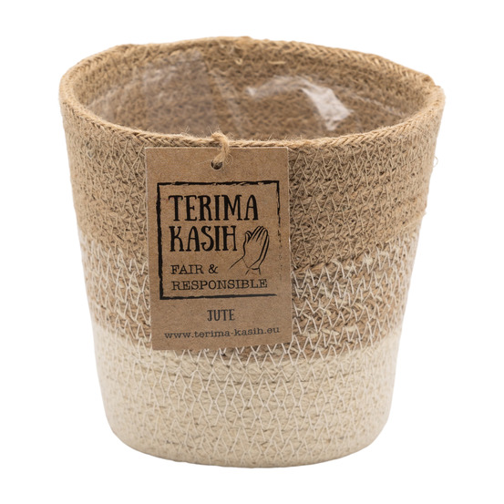 Panier nea - jute - terami kasih - ⌀12 cm - 10-15 cm