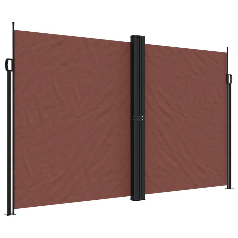 Auvent latéral rétractable marron 200x1200 cm