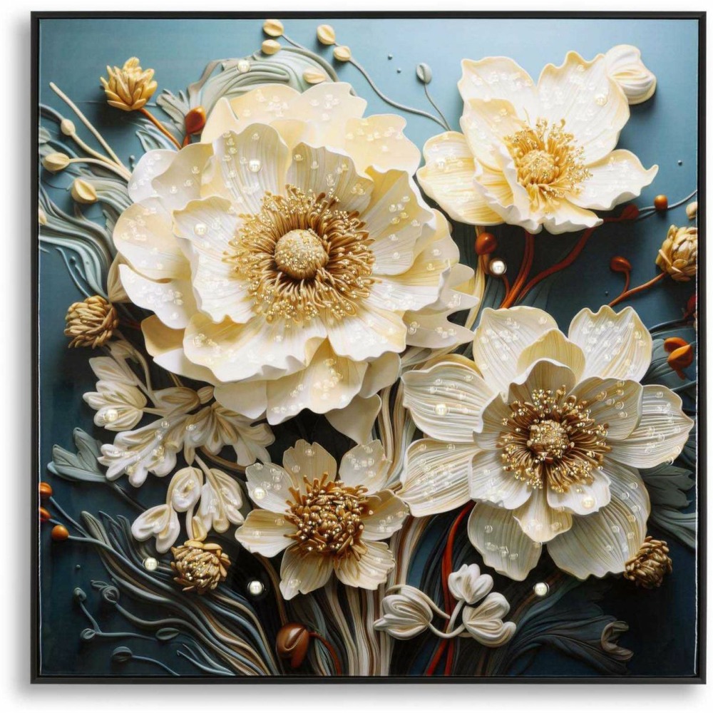 Tableau en toile et métal narcy 82 x 4 x 82 cm modèle 2