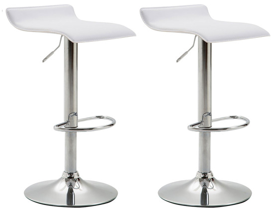 Lot de 2 tabourets de bar dyn v2 simili cuir chromé