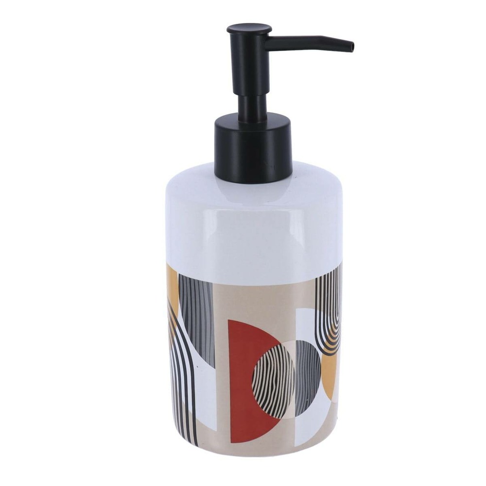 Distributeur a savon dolomite rond imprime 320 ml - trendy