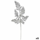 Branche paillettes argenté plastique 46 x 75 x 3 cm (12 unités)