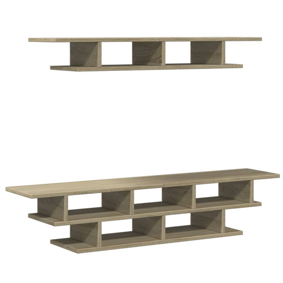 Unités murales tv chêne sonoma bois d'ingénierie