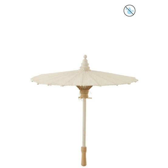 Ombrelle en textile blanc 47x47x57 cm