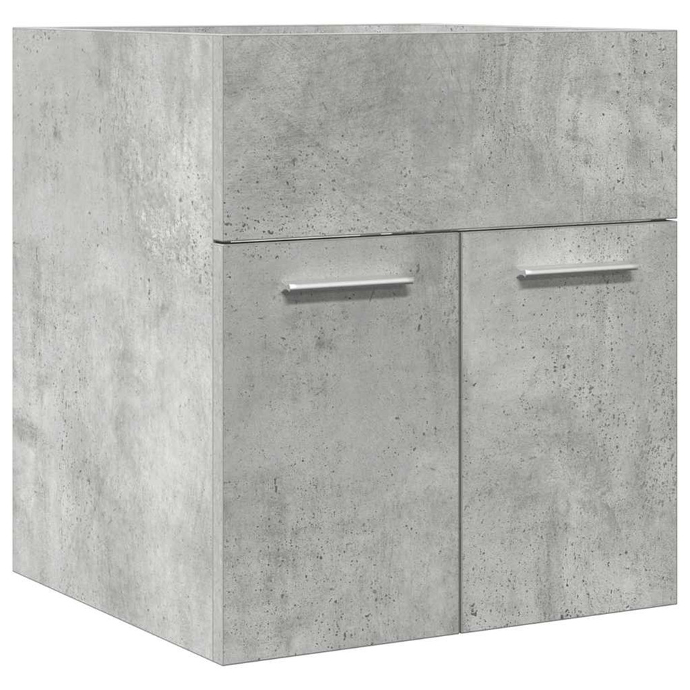 Armoire de lavabo de salle de bain gris béton 41x38,5x46 cm