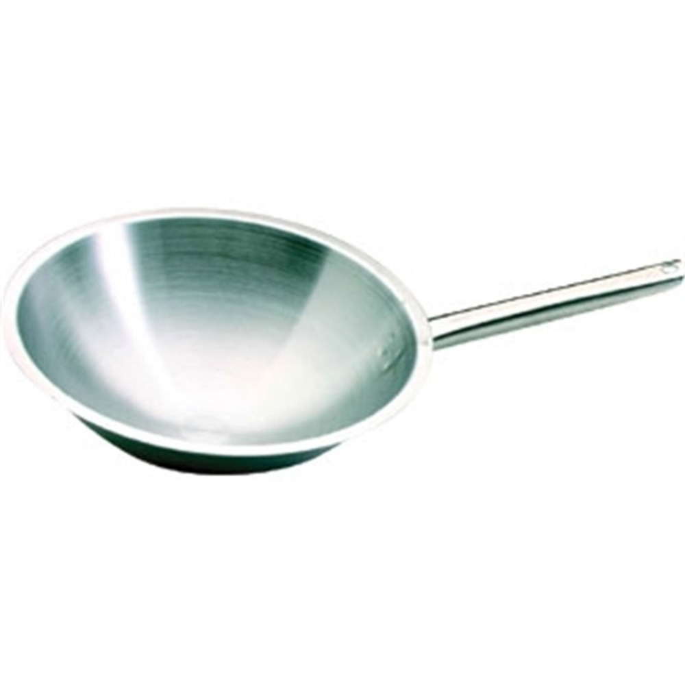 Wok inox 35(ø)cm 5 l - bourgeat tradition plus