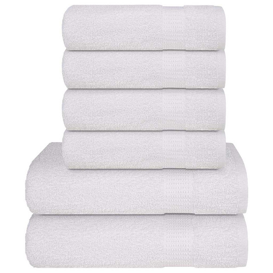 Ensemble de serviettes 6 pcs frogn blanc 100% coton