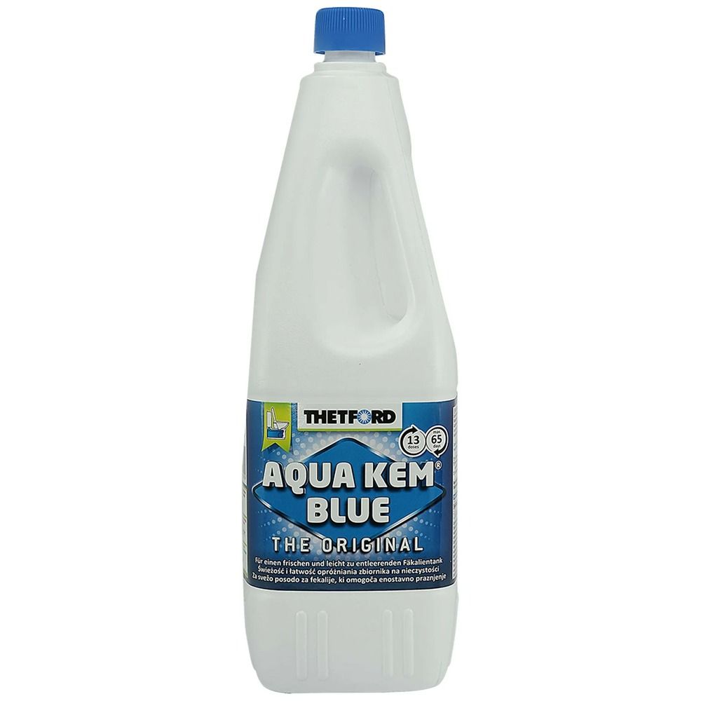 Produit toilette chimique camping-car, liquide bleu, 2 liter, produit wc chimique camping car