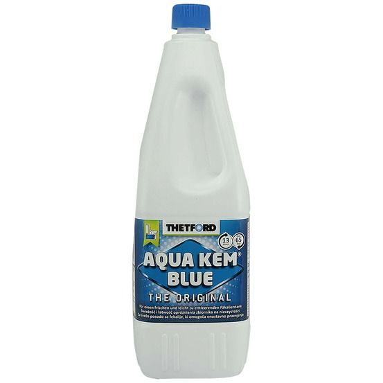 Produit toilette chimique camping-car, liquide bleu, 2 liter, produit wc chimique camping car