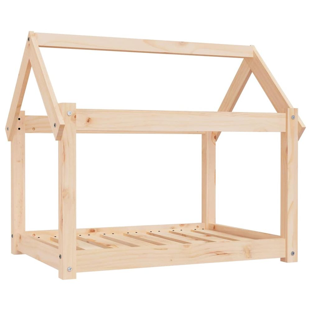 Lit pour chien 81x60x70 cm bois de pin solide