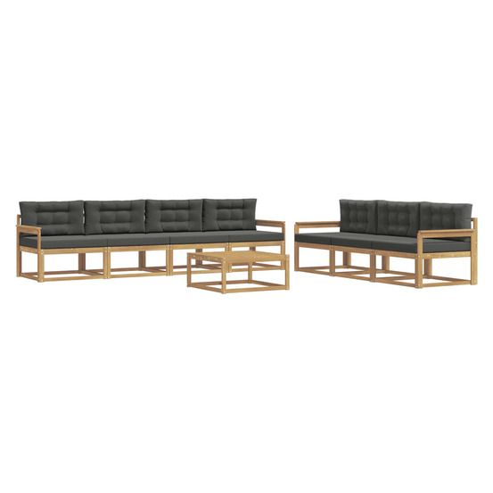 Ensemble de canapés d'extérieur 7 pc blanc et anthracite