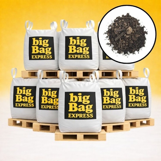 Pack 8 x big bag de 1m3 (+/- 9,6t) terre criblée amendée compostée à 25% - livraison premium