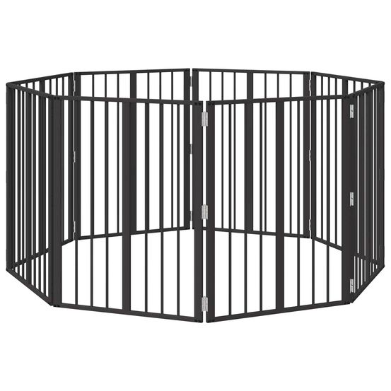 Porte pour chien 8 pc noir 60 x 80 cm acier galvanisé