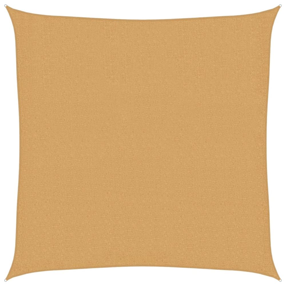Voile d'ombrage 160 g/m² carré sable 3,6x3,6 m pehd