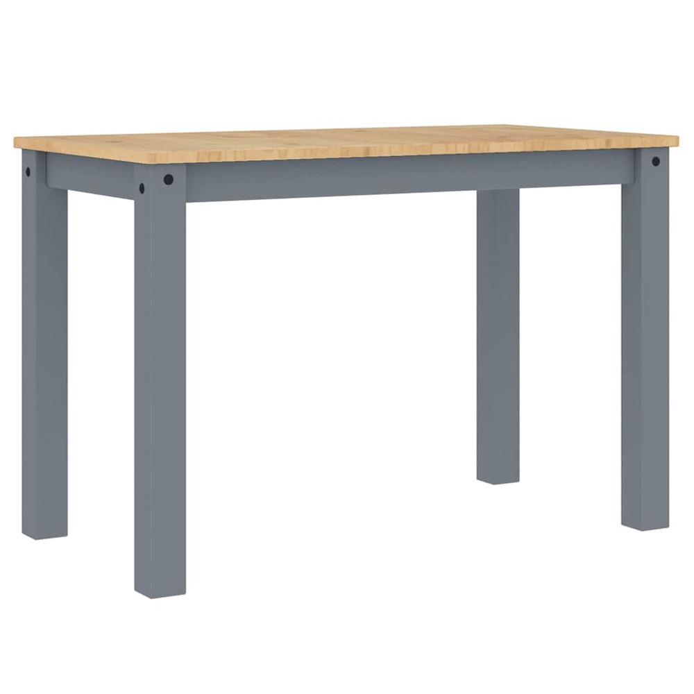 Table à manger panama gris 112x60x75 cm bois massif de pin