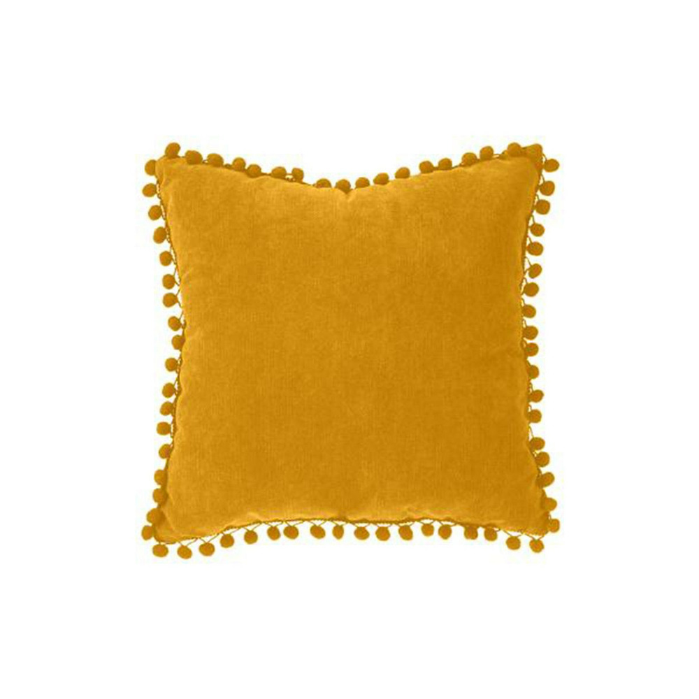 Coussin à pompons 