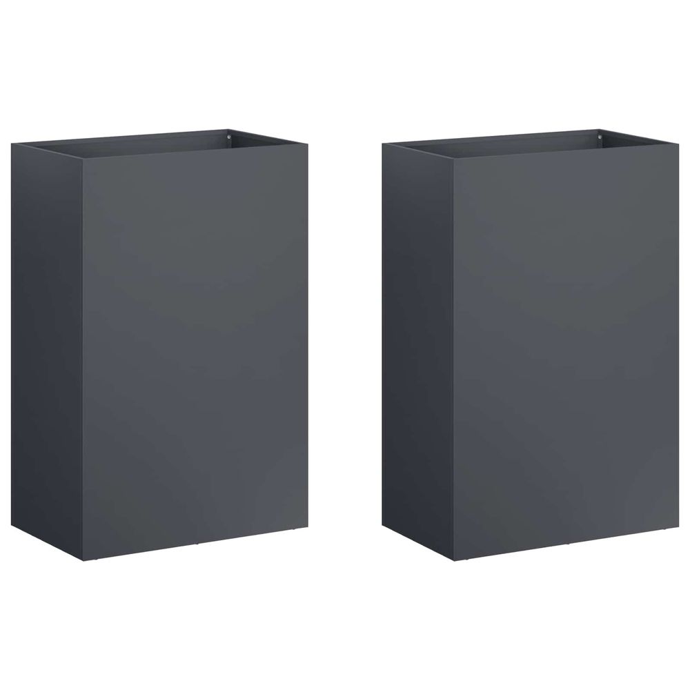 Cache-pot de jardin 2 pc anthracite 50 x 40 x 75 cm