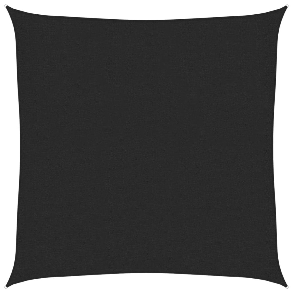 Voile d'ombrage 160 g/m² noir 3,6x3,6 m pehd